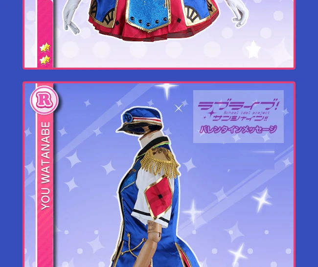 Вечерние платья для косплея Lovelive sunshine Aqours Happy train You/Riko/Mari/Kanan/Yoshiko/Ruby/Dia/Kunikida/Chika