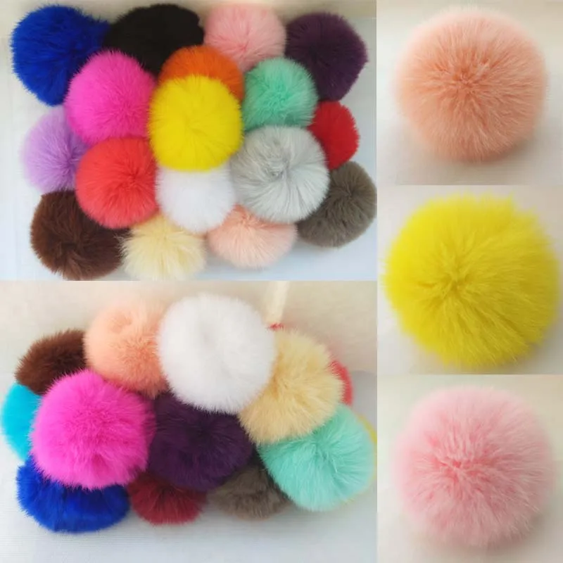6 см брелок помпонами брелки (без цепочки) мех Подвески Брелок пушистый комочек
