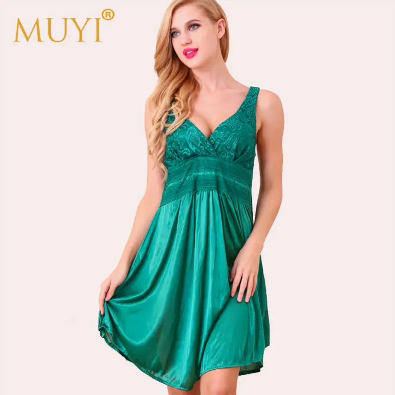 Пикантная кружевная Пижама ночные рубашки Женское ночное платье без рукавов