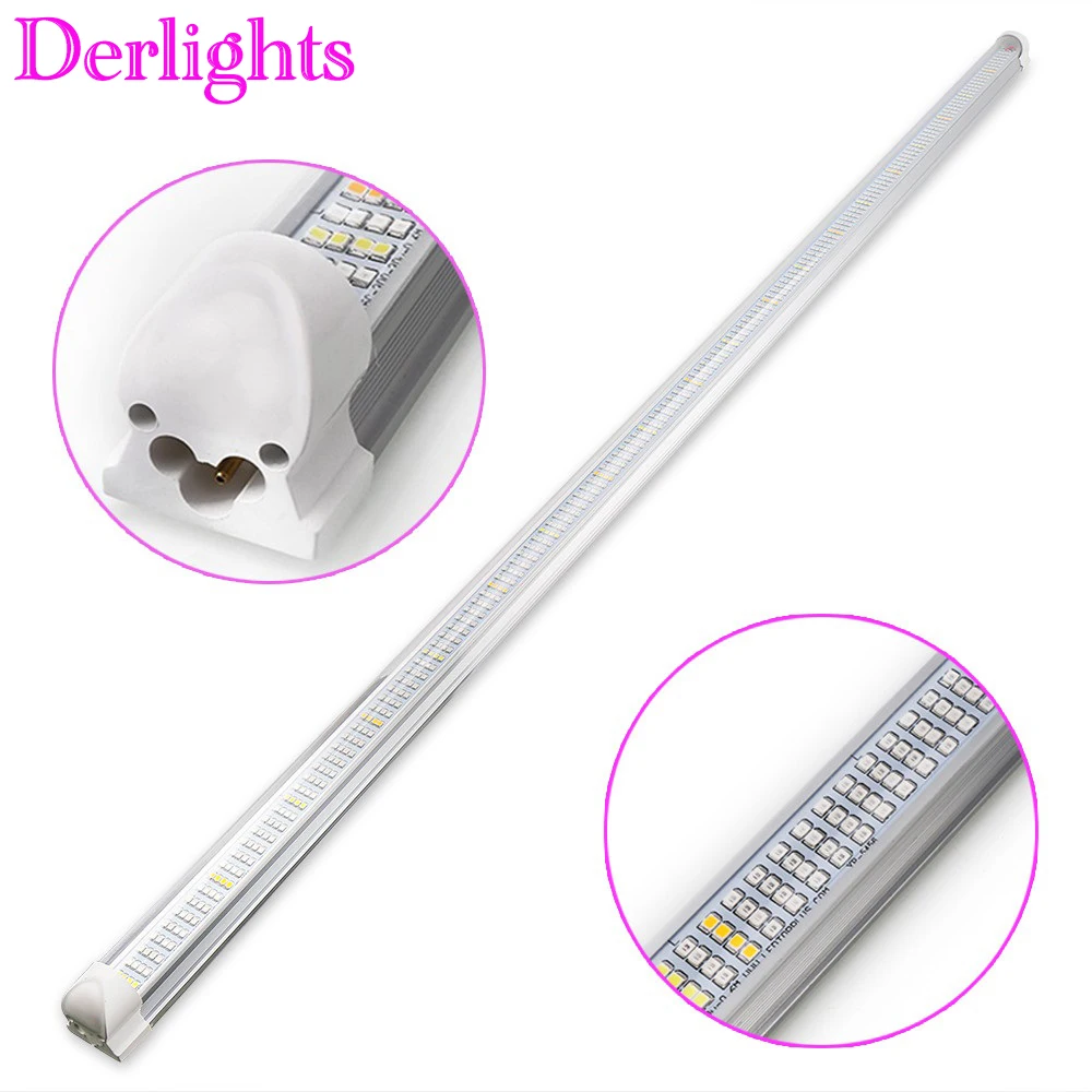 5PCS 60cm 90cm 120cm Led Grow Light Full Spectrum T8 Tube LED Indoor Plant Lamp Hydroponic Greenhouse Grow Tent Lamps for Plants