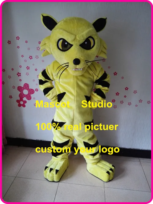 Костюм дикой кошки талисмана карнавальный костюм с мультяшным персонажем
