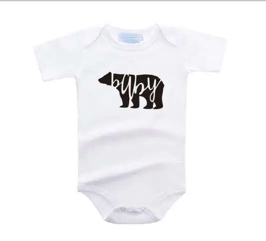white t black BABY OKOUFEN Papa и I Love детские медведя и надписью «Mama»; футболка с Семья одежда для мамы, папы и буквенным принтом Для женщин Топ короткий рукав Футболка размера плюс Прямая поставка - Цвет: white t black BABY