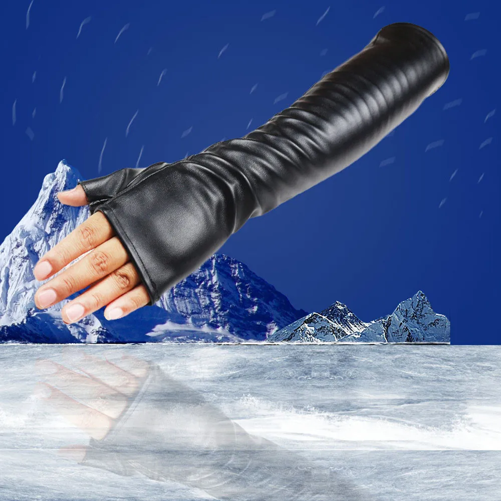 Новые женские роскошные кожаные зимние супер теплые перчатки из кашемира Guantes mujer