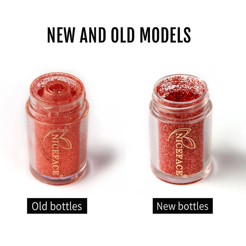 NICEFACE алмазные блестящие Свободные Тени для век порошок металлик Блестящий