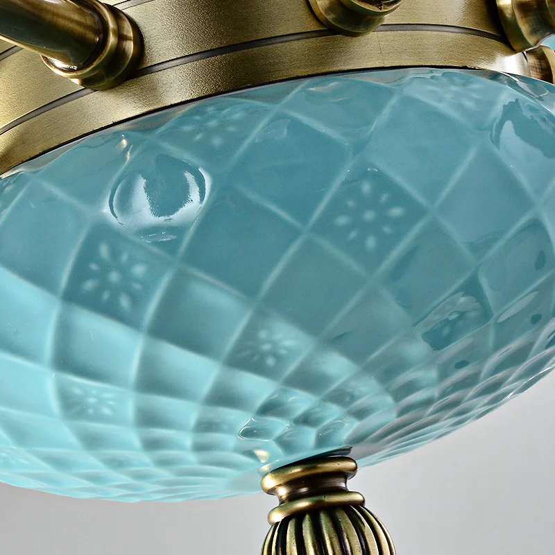 Люстра медная Хрустальная в стиле американских ретро средиземноморских люстр