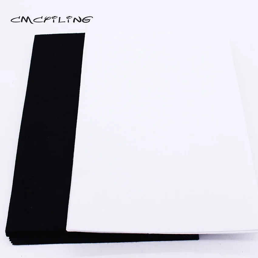 CMCYILING 20 шт./лот 20*30 см черно-белая войлочная ткань толщина 1 мм полиэфирная для