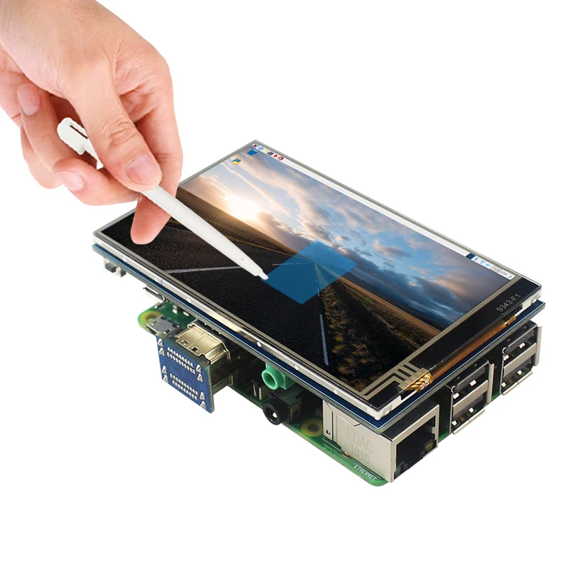 4 дюймовый сенсорный ЖК дисплей Raspberry Pi 800*480 экран SPI для Model B / 3B Plus 2B Zero W|Аксессуары