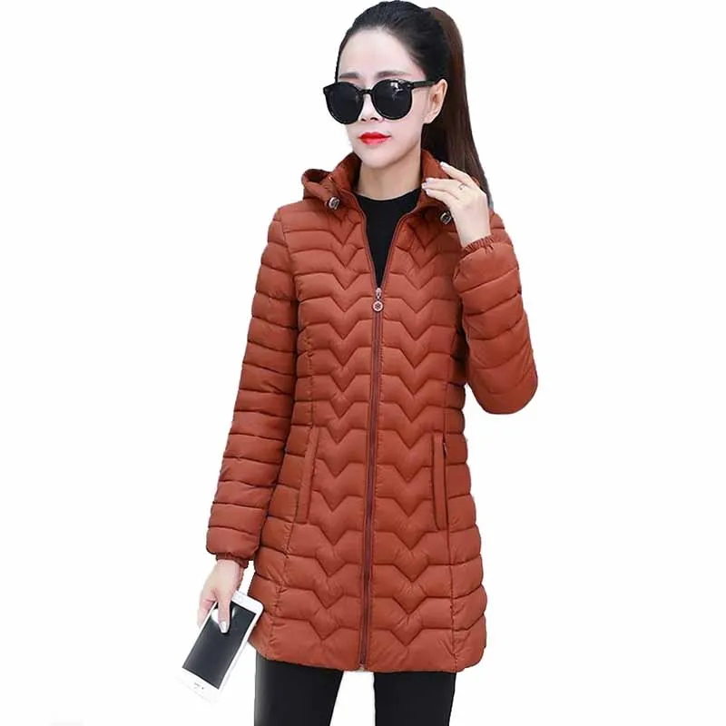 2019 пуховая хлопковая куртка женская зимняя парка утепленное пальто с капюшоном