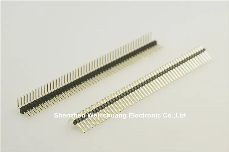 10 шт. 1 27 мм штыревой разъем PCB 2 3 4 5 6 7 8 9 12 14 16 20 24 25 26 30 40 50 Pin Однорядная