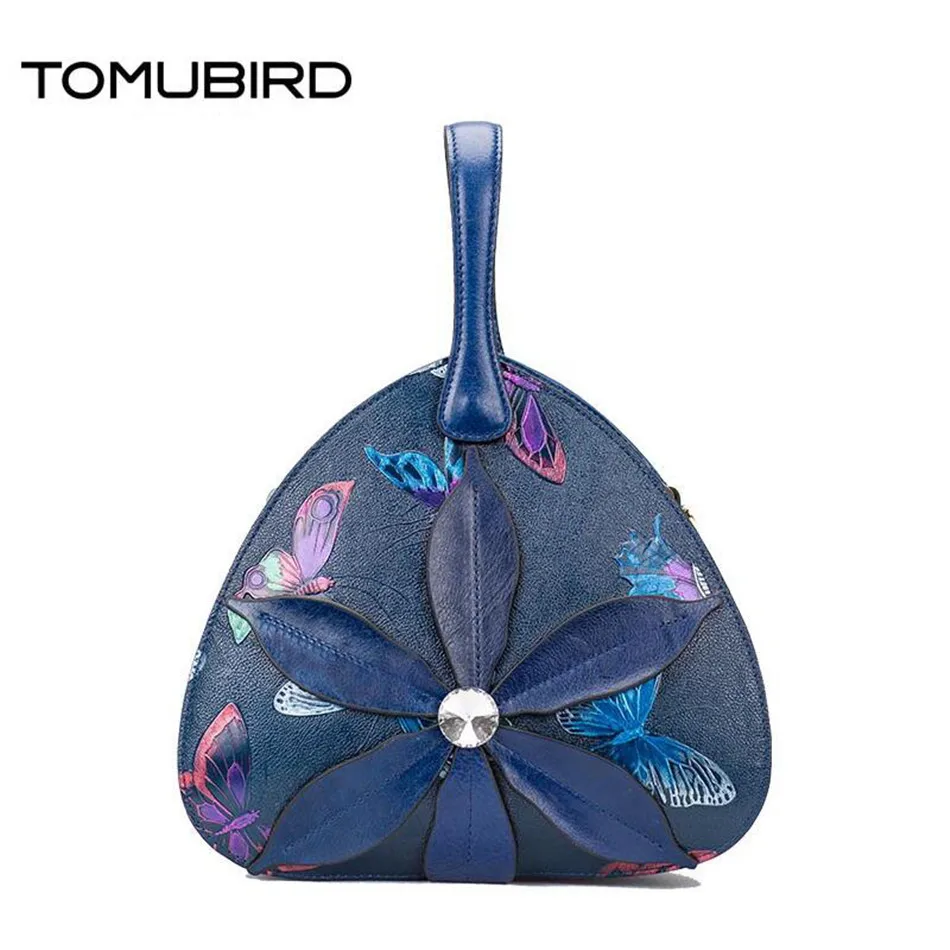 Tomubird топ-ручка сумки Для женщин главное натуральная кожа s на ремне модные цветы
