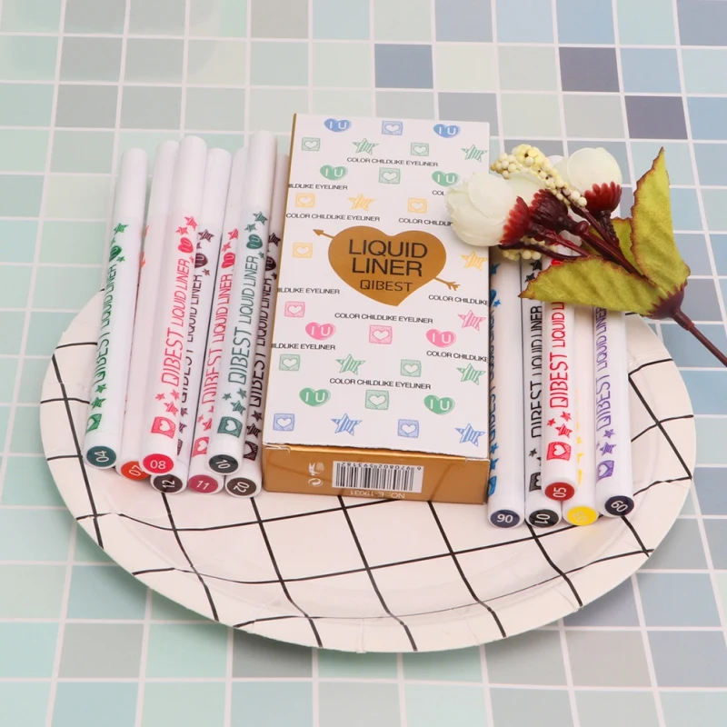 Цветная подводка для глаз водостойкая долговечная красочная жидкая |