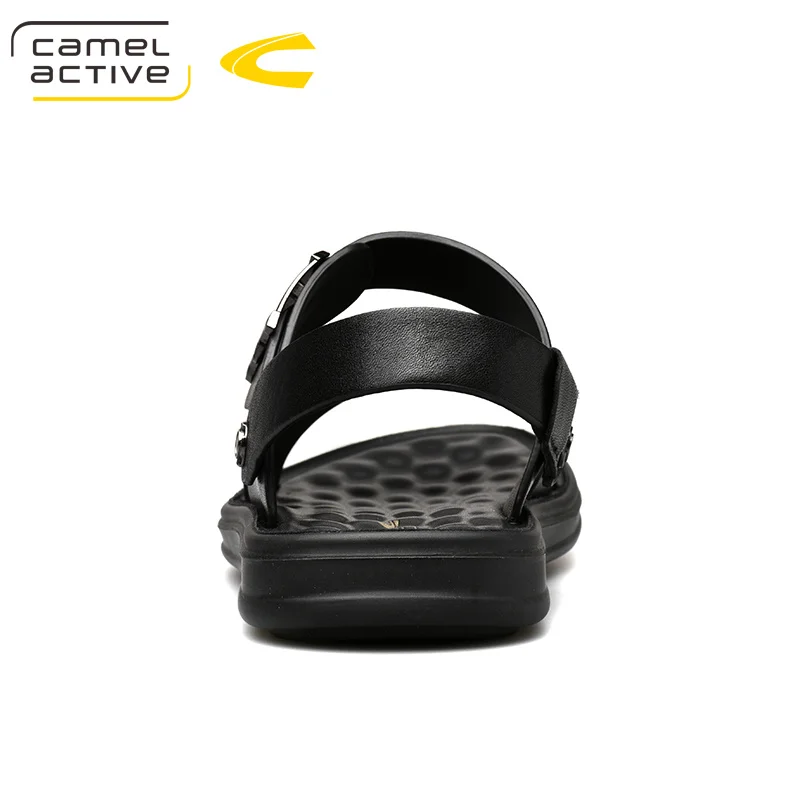 Мужские пляжные сандалии Camel Active черные повседневные Нескользящие слиперы из