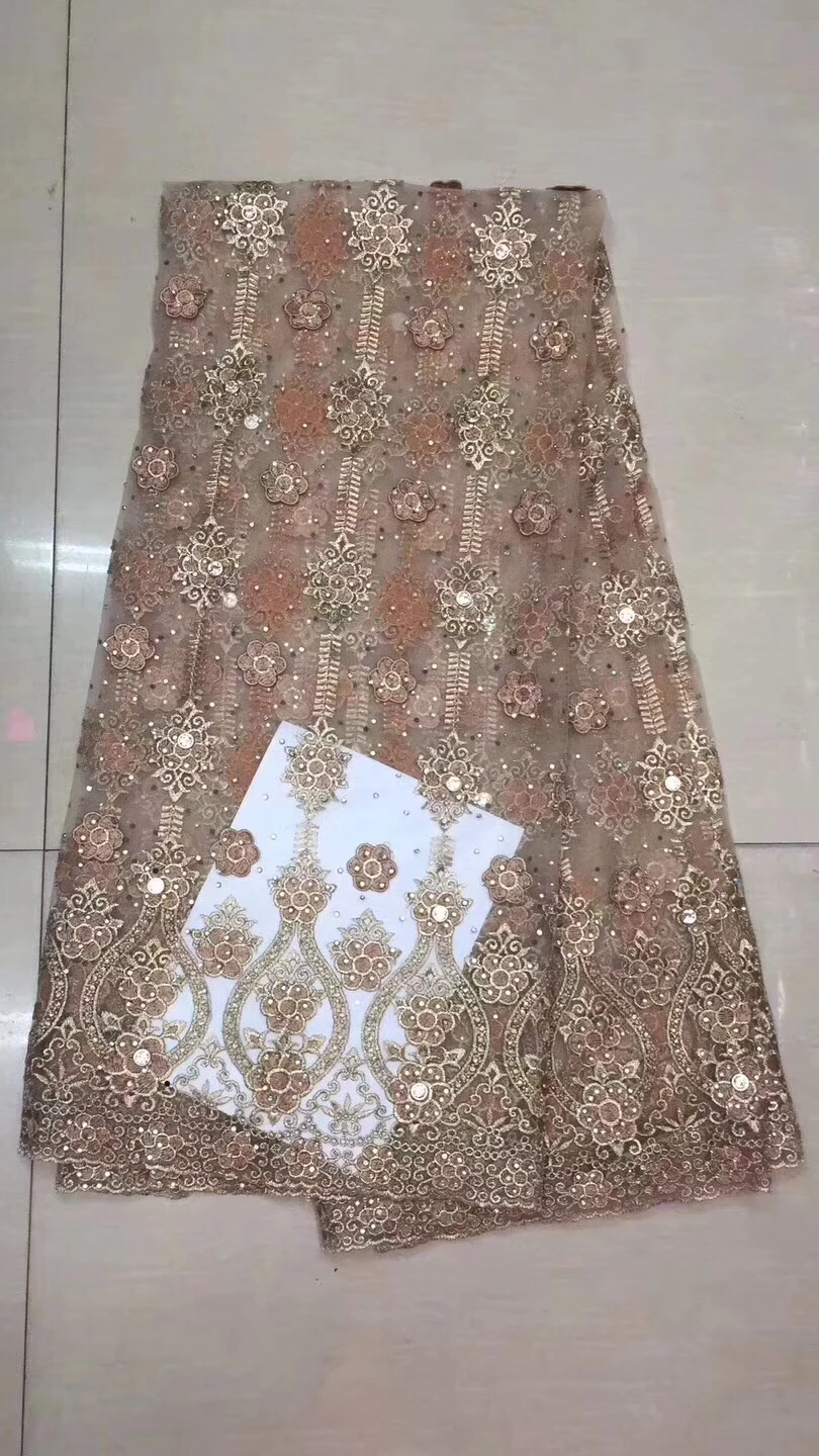 

African Lace Fabric 2018 High Quality Lace Nigerian Lace Fabric With Stones Embroidery Tulle French Lace for Women dress LYY924