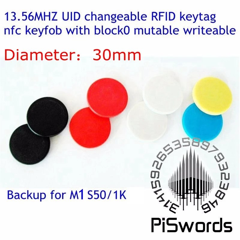 13 56 МГц UID сменный RFID брелок с радиочастотной идентификацией блок0 многократной