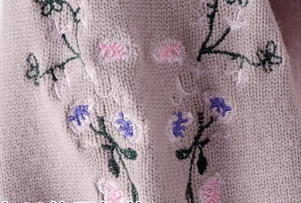 High quality women fashion 2018 Turtleneck sweater top woman long sleeve warm sweaters Embroidered Knitted pullover LY1322 | Женская
