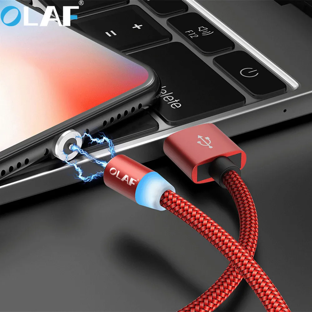OLAF 1 м 2 кабель для быстрой зарядки светодиодный Micro USB Type C Xiaomi Samsung мобильный