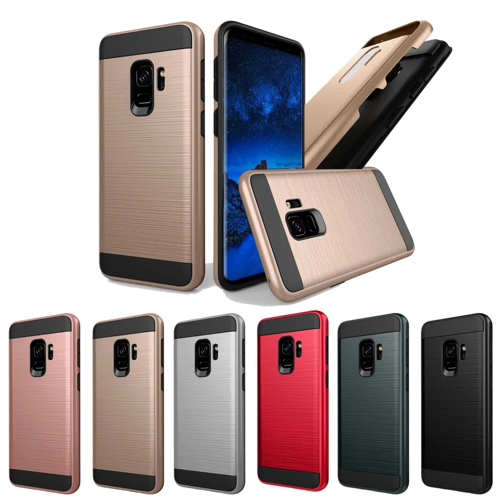 Чехол для Samsung Galaxy S9 двухслойный Силиконовый ТПУ + ПК Гибридный матовый