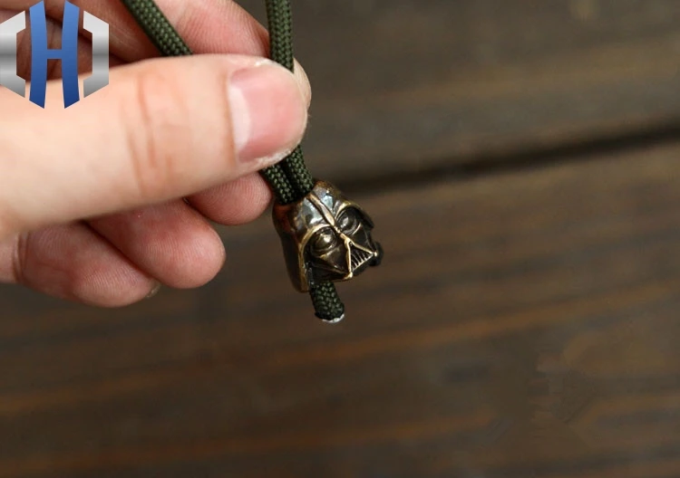 Латунный ремешок EDC DIY латунная пряжка черный рыцарь Зонт нож кулон подвесной