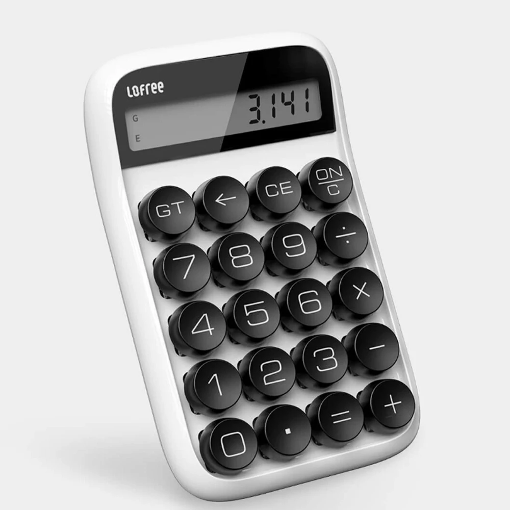 Белый Xiaomi Youpin Lofree 3 цвета калькулятор декомпрессии съемный интеллектуальный ключ выключения крышка студенческий офис расчет - Цвет: Белый