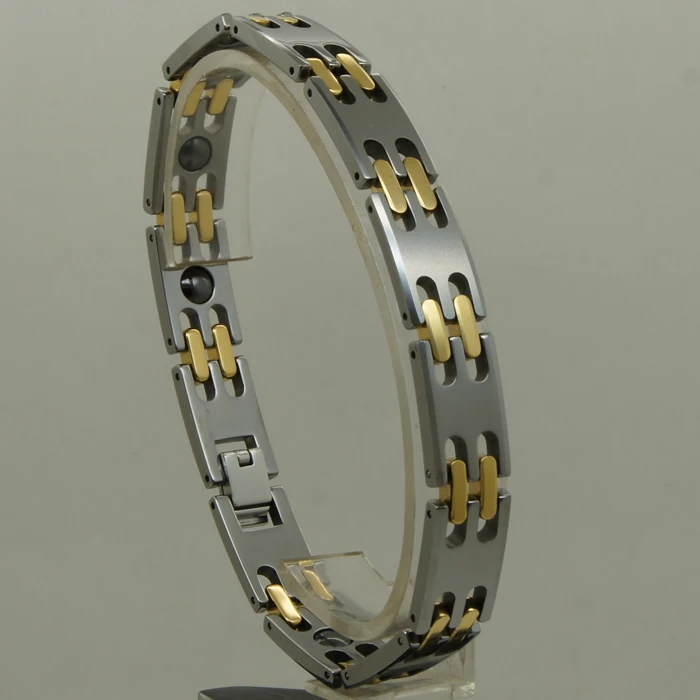 11mm2tone позолоченное мужское магнитное ювелирное изделие классический тяжелый