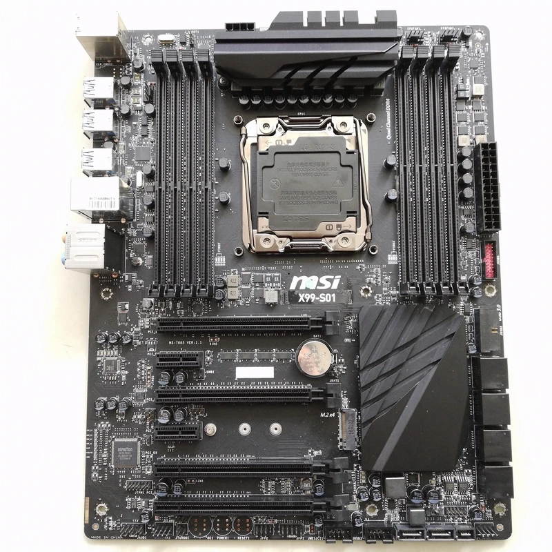Настольная материнская плата для MSI X99-S01 DDR4 LGA 2011-V3 128 ГБ для I7 процессор USB2.0 USB3.0 USB3.1 X99 материнская плата