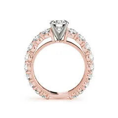 Rose Gold Plated LESF Роскошные 1ct круглые наборы обручальных колец для женщин 4 зубец 925 серебро SONA камень Обручальные кольца - Цвет основного камня: Rose Gold Plated