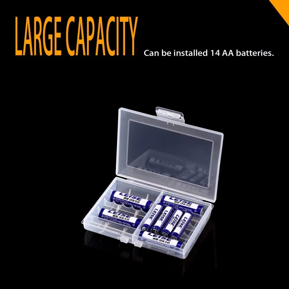 Прозрачный жесткий пластиковый чехол для хранения батарей держатель коробка 10 x