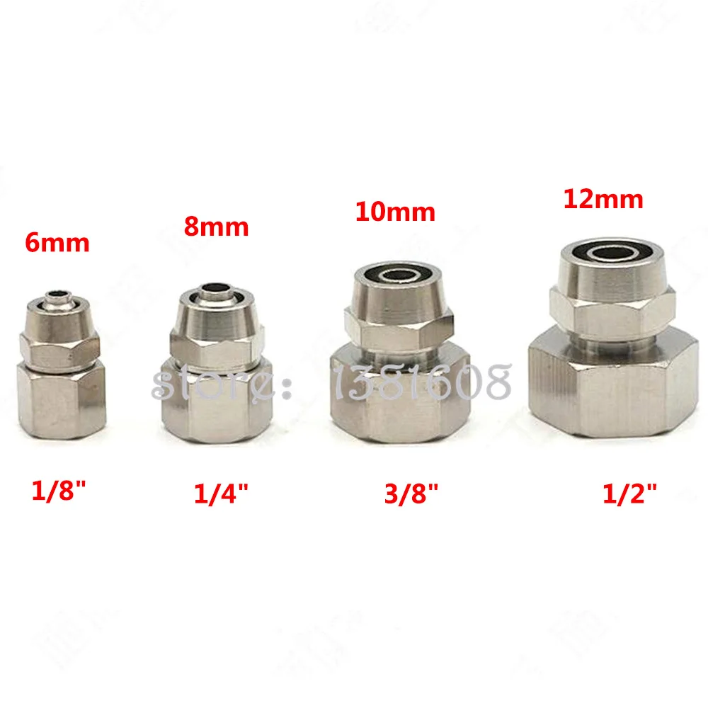 1PC PCF Pneumatic Parts 1/8" 1/4" 3/8" 3/4" 1/2" Female Thread Air Hose Quick Joint Coupler Connector for 6~12mm OD PU Pipe