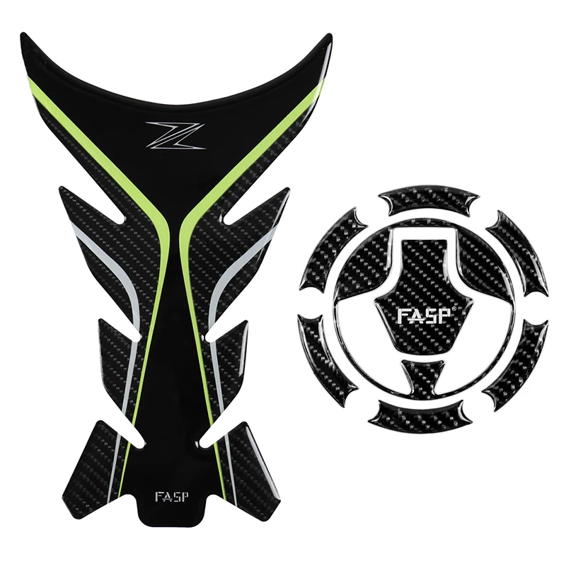 

5D Carbon Fiber Motorcycle Fuel Gas Tank Pad Cap Decals Gas Cap Sticker For Kawasaki Ninja250 Ninja300 Z250 Z250SL EX300R