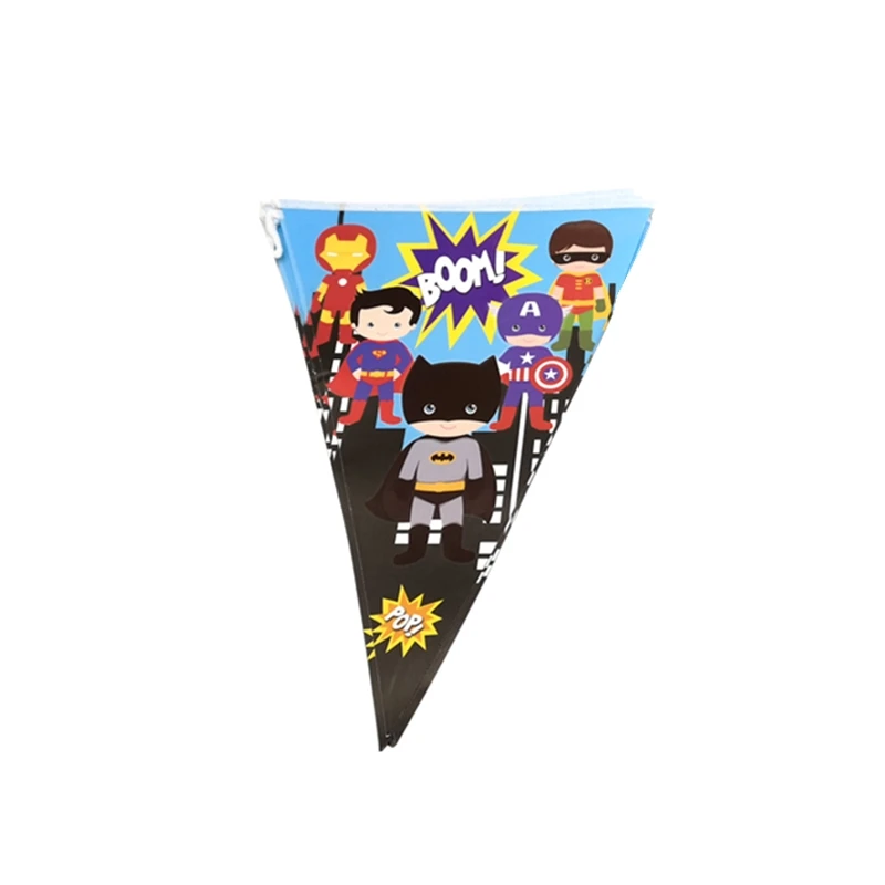 Banner 1set OLOEY супергерой Мстители баннер Железный человек Бэтмен Супермен детский душ День Рождения украшения Детские вечерние принадлежности - Цвет: Banner 1set