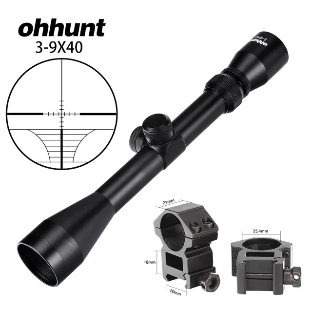 3 Ohhunt Охота Airsofts прицел 4-12X50EG Тактический Воздушный пистолет Красный Зеленый точечный Лазер прицел голографический оптический прицел - Цвет: 3