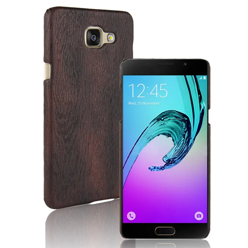 For Samsung Galaxy A3 A5 A7 2016 Wood Grain Pattern Leather Case 2017 C9 C7 Pro Slim Protective Hard Back Cover |
