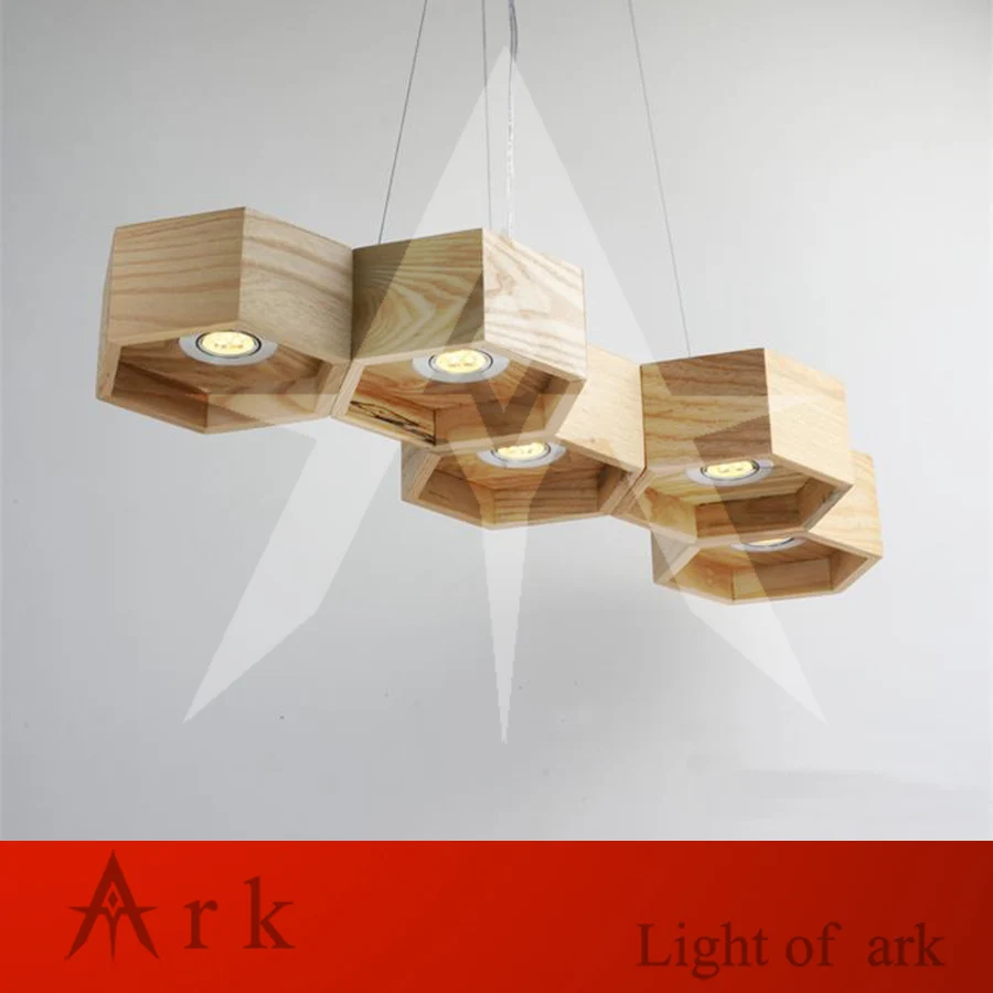 Светильник деревянный в виде сот ark современный креативный светодиодный
