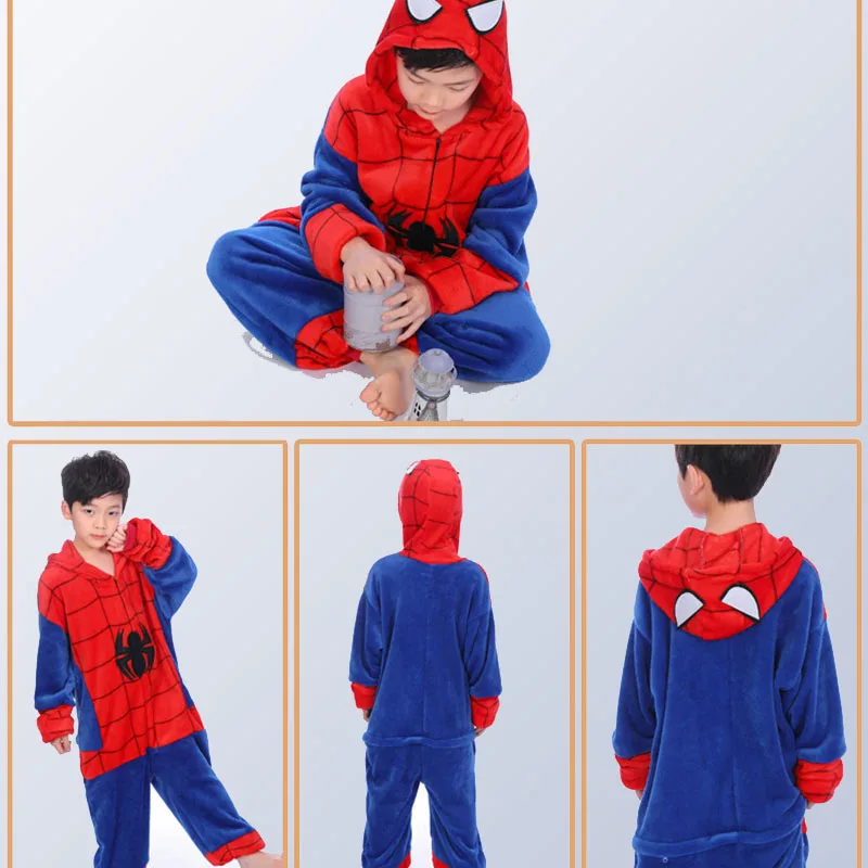 Детские комбинезоны для мальчиков и девочек пижамы зимние с единорогом детская