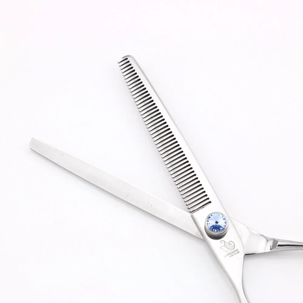 Left hand hair scissors 7 Inch Hair shears Thinning 9cr13 with big blue stone Lyrebird HIGH CLASS NEW |