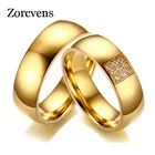 Zorcins 2022 простая Свадебная искусственная элегантная AAA CZ камни Золотое кольцо Альянс обещание обручальное кольцо подарок