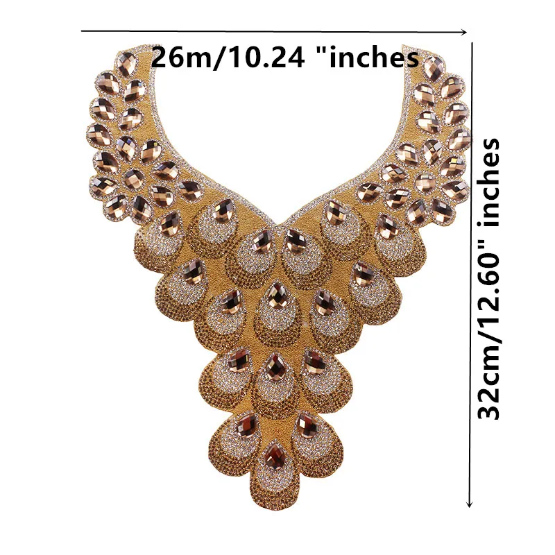 5 шт. дизайн перьев павлина кристалл исправление мотив стразы шеи воротник железо