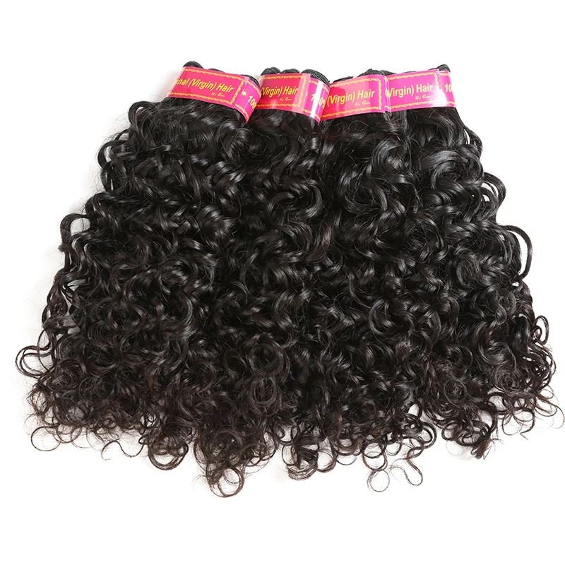 Ali queen hair 4 шт. бразильские натуральные волосы, пряди, волна воды P/9A человеческие волосы для наращивания, натуральный цвет "-26"