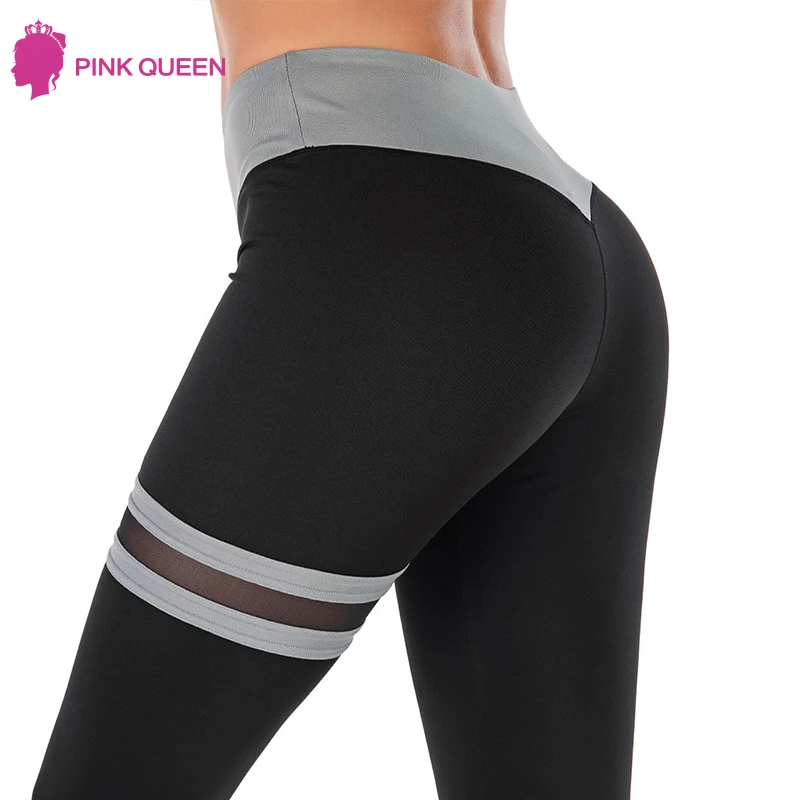 Сексуальные Лоскутные сетчатые гетры для женщин фитнеса пуш ап леггинсы с
