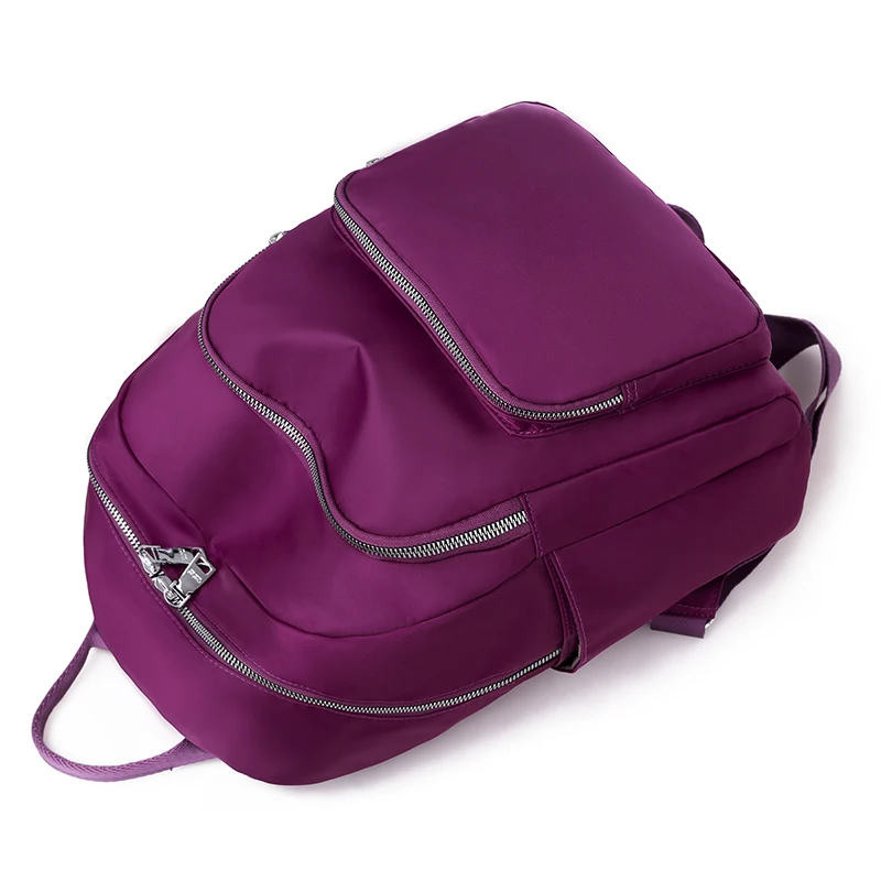 Женский рюкзак из ткани Оксфорд с защитой от кражи классический однотонный