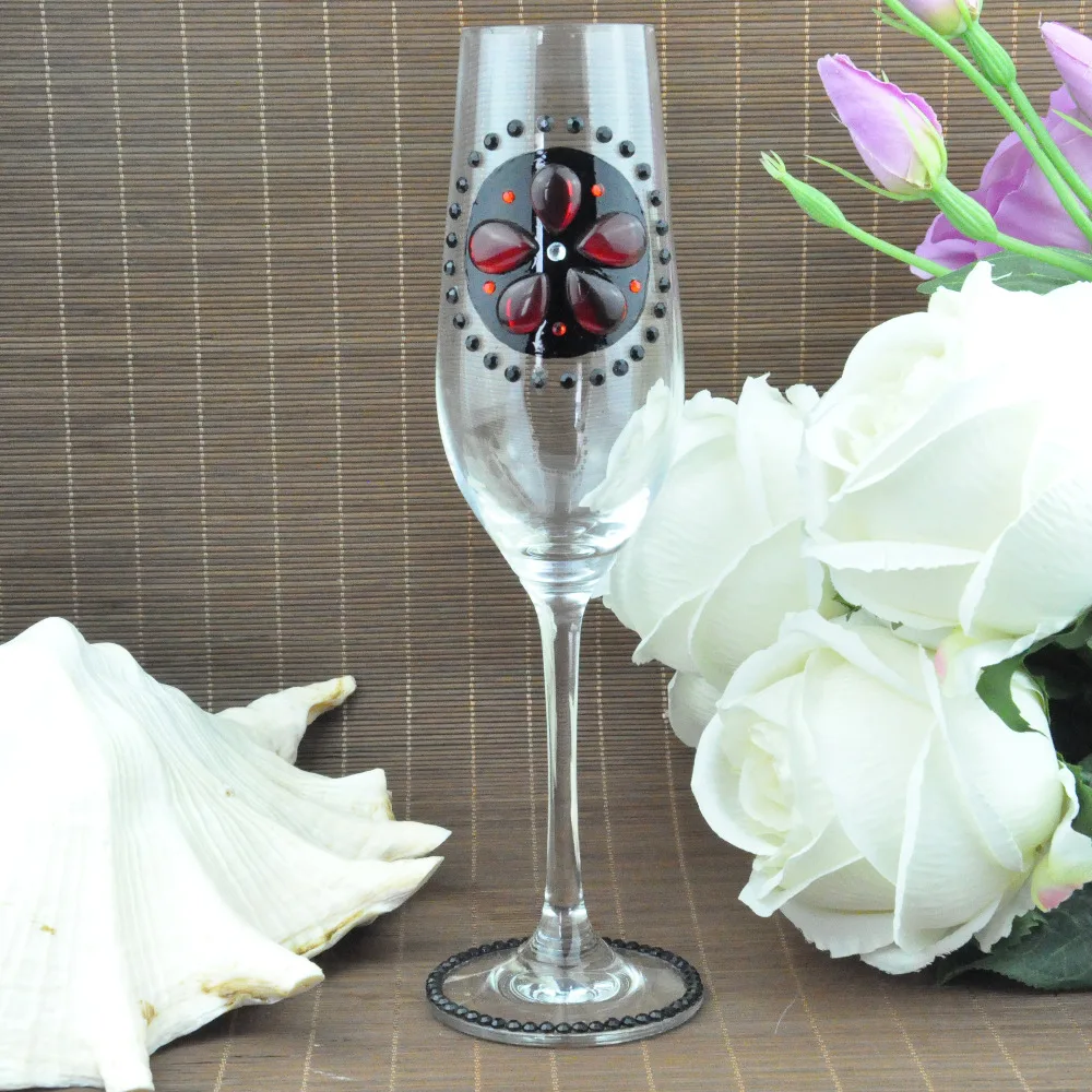 Наборы для ухода за кожей 2 индивидуальный/настроены Crystal Свадьба тостов бокалы