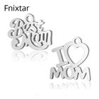 Fnixtar 316L нержавеющая сталь мама сердце буквы металлический кулон для изготовления ювелирных изделий браслет DIY аксессуары ручной работы подарок 20 шт.лот