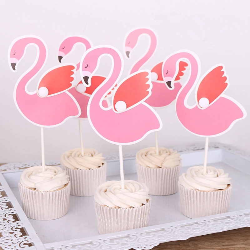 Гавайская вечеринка Розовый фламинго соты торт Топпер выбирает свадебное