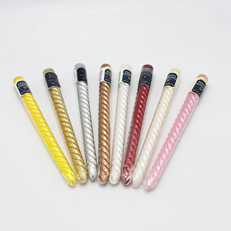 12 шт длинные резьбовые свечи яркие разноцветные Свадебные для дня рождения без