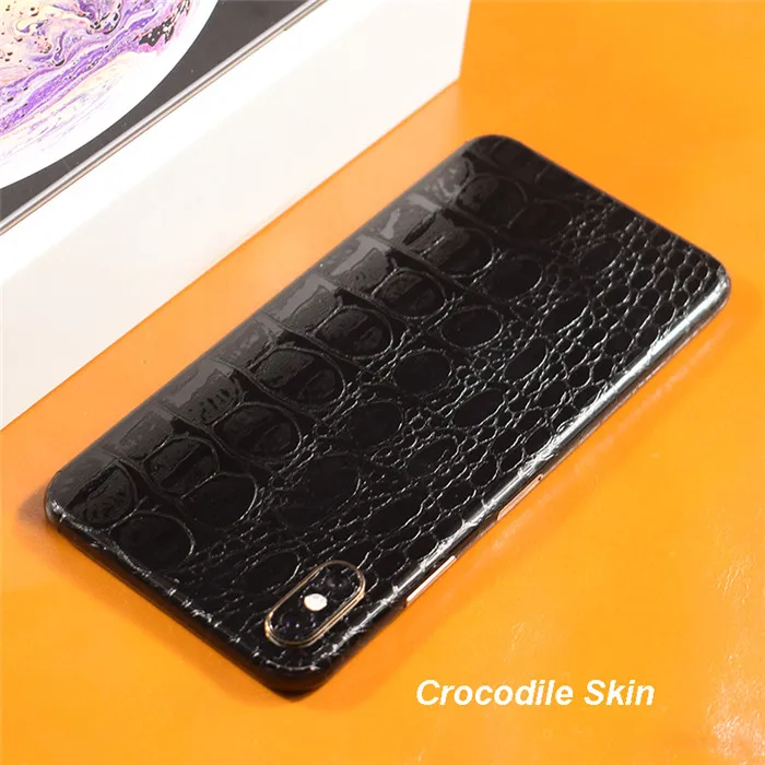Crocodile skin 3D карбоновая пленка для телефона наклейка для iPhone XS MAX XR X 8 Plus 7 6 6S Plus прозрачная задняя наклейка - Цвет: Crocodile skin
