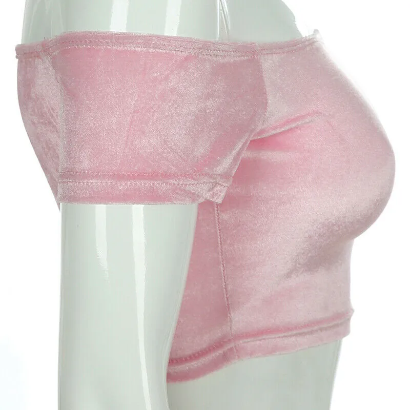 Летние женские сексуальные футболки новые бархатные с коротким рукавом короткие