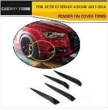 Углеродного волокна Автогонки передний спойлер для Audi S3 седан 4 двери только 2013- Черный FRP