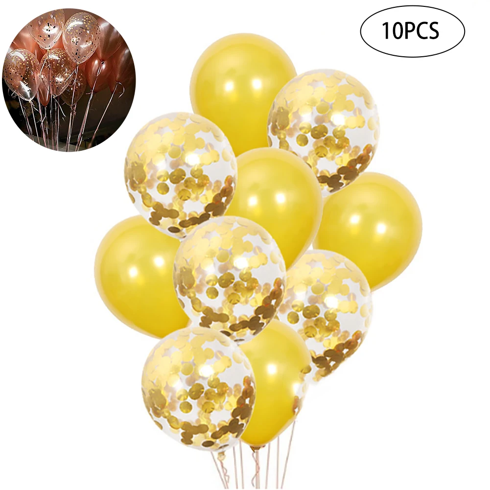 10 шт./упак. Золотой воздушные шары конфетти вечерние партия украшения Prefilled и