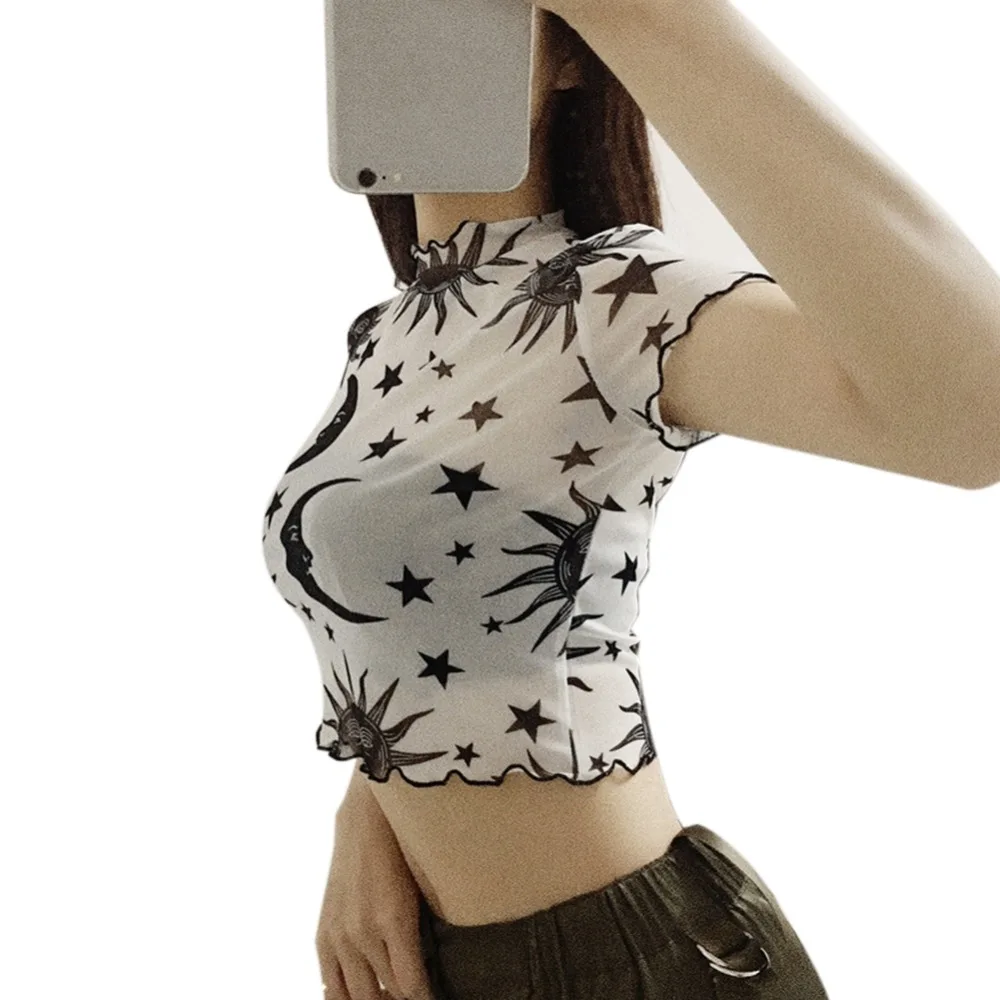 Женский прозрачный пуловер праздничный облегающий короткий топ с длинными