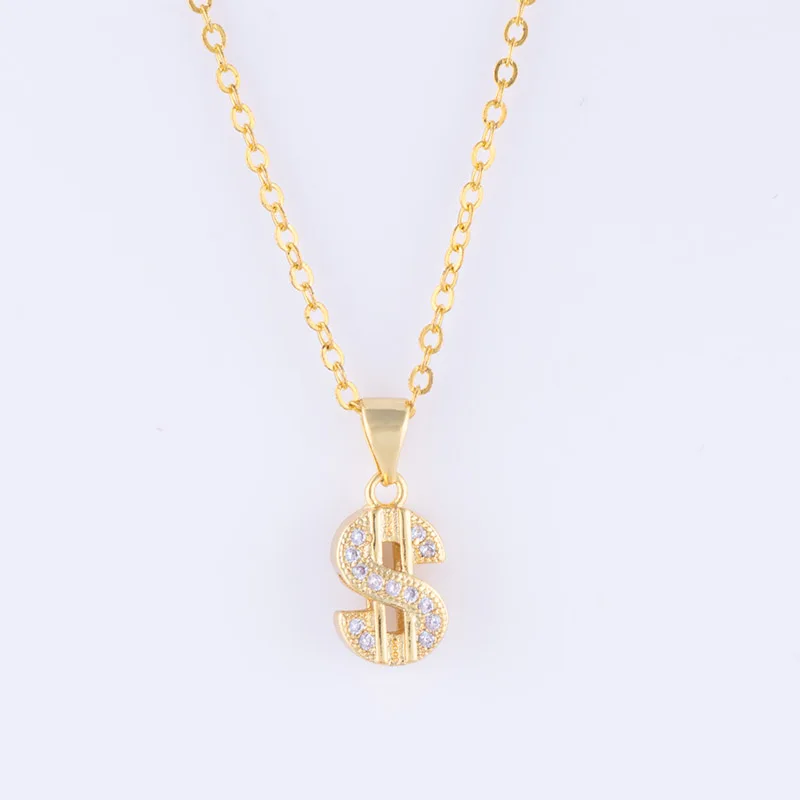 Модные ювелирные изделия винтажные ожерелья и подвески в форме доллара из